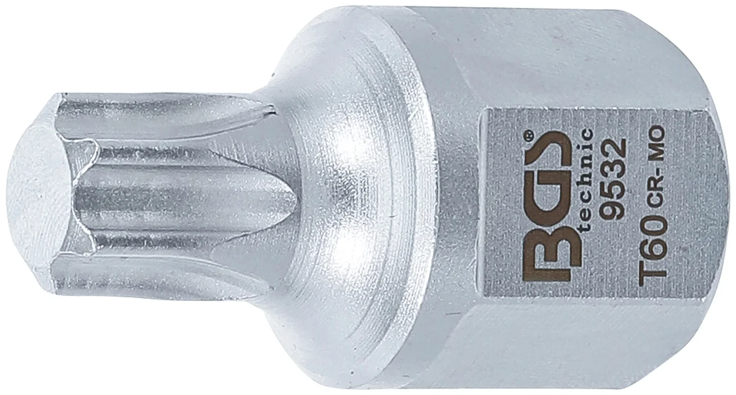 Kileremsbittop | 12,5 mm (1/2") | udvendig sekskant 22 mm | T-profil (til Torx) T60