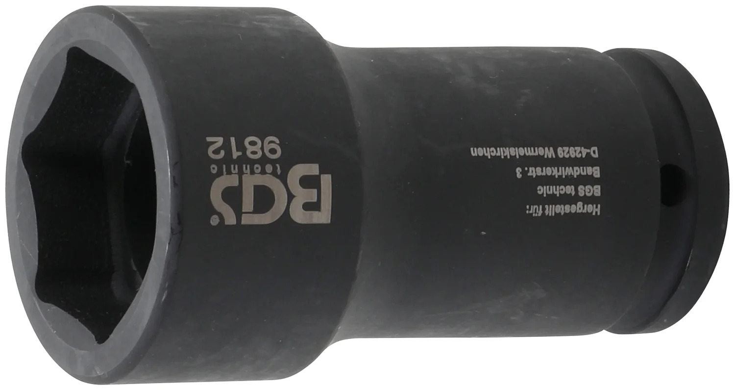Kraftig topnøgletop sekskant, dyb | 20 mm (3/4") | 38 mm