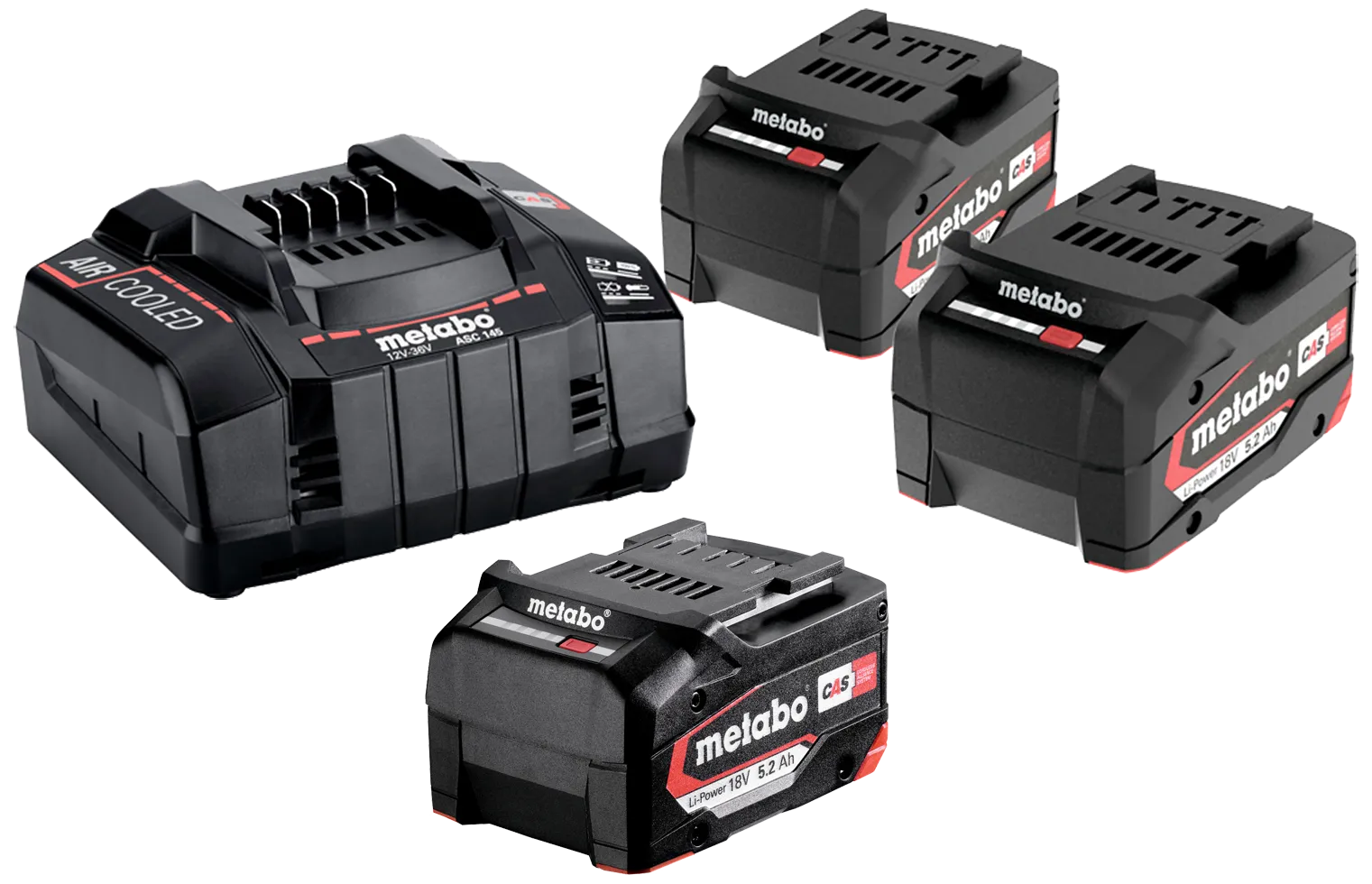 Sampak: 3×18V/5,2Ah Li-Power batt. +lader ACS 145