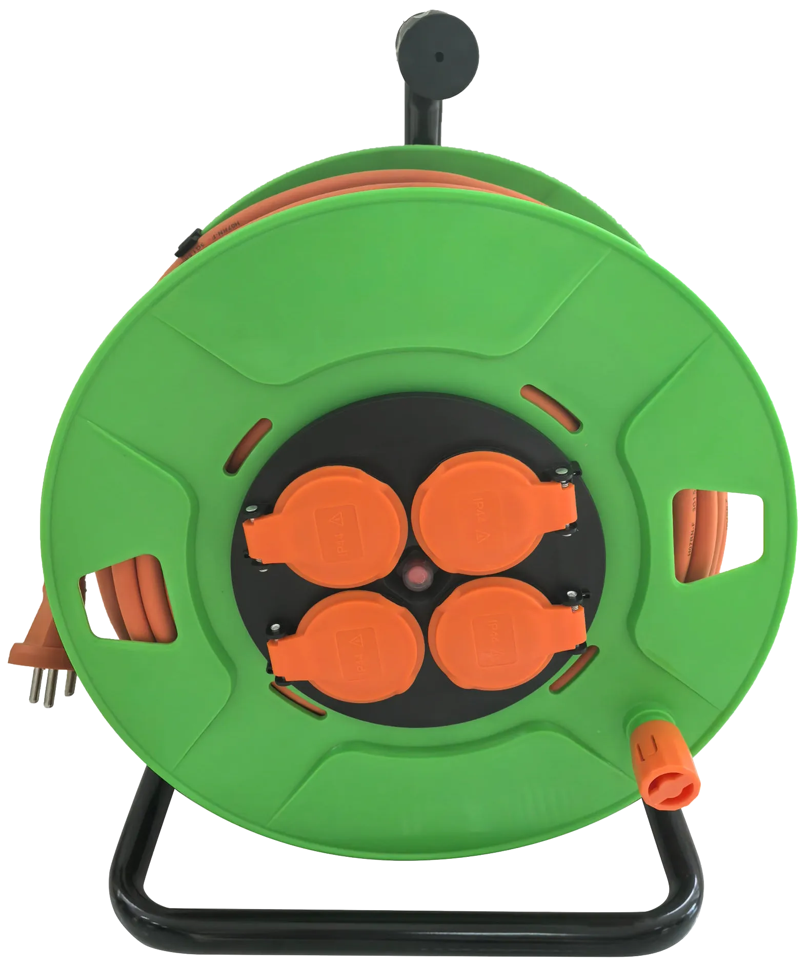 Bandit kabeltromle m/jord 4×udt. 230V/13A IP44 30m
