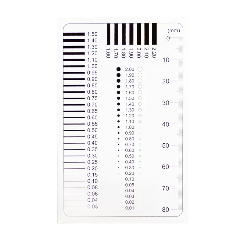 Revnemåler i transparent 0,23 mm PET-folie
