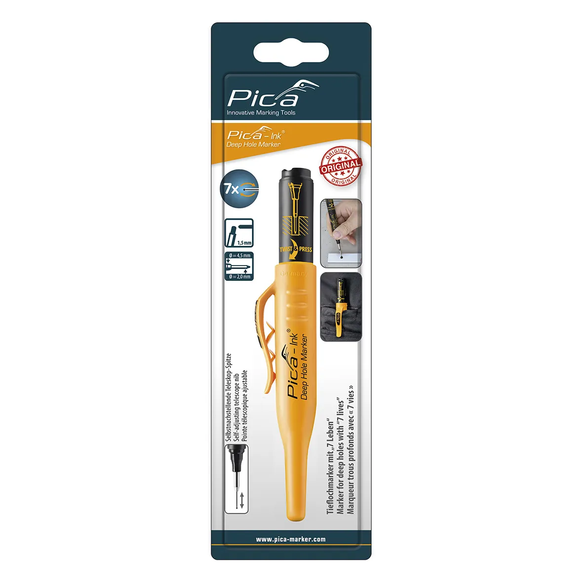 PICA Ink dybhulsmarker sort SB