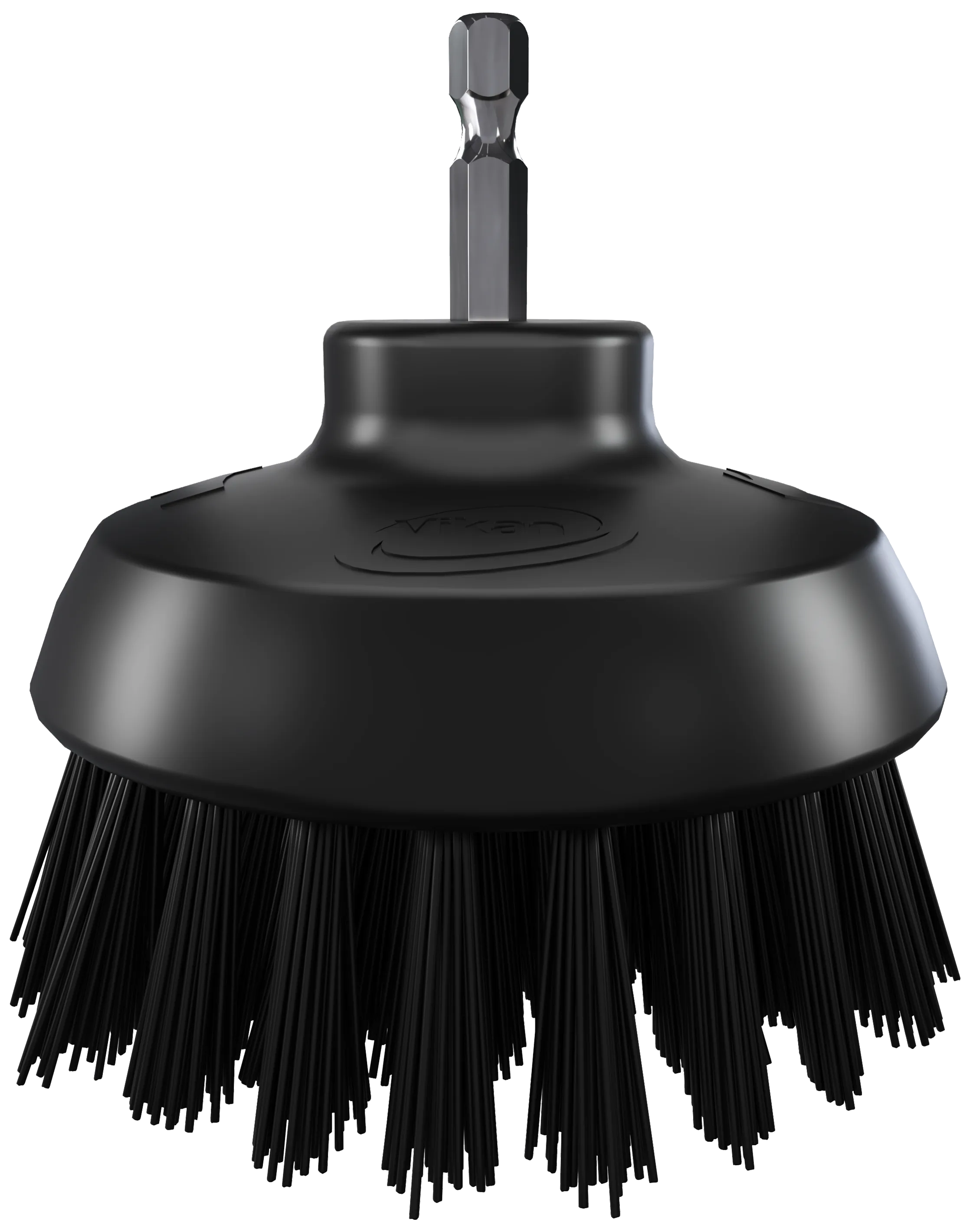HyDrive rundbørste ø90mm t/boremaskine, stiv, sort
