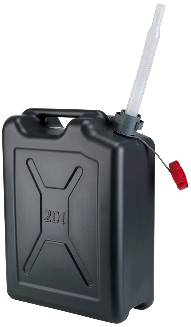 Pressol benzindunk/JerryCan gråsort HDPE 20ltr