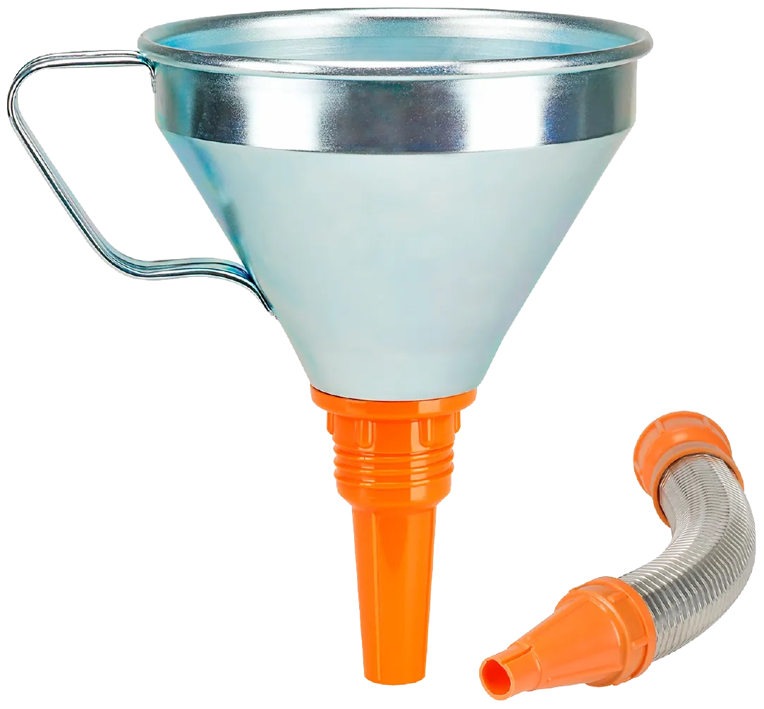 Pressol tragt ø20cm, galv. stål m/flex-udløb