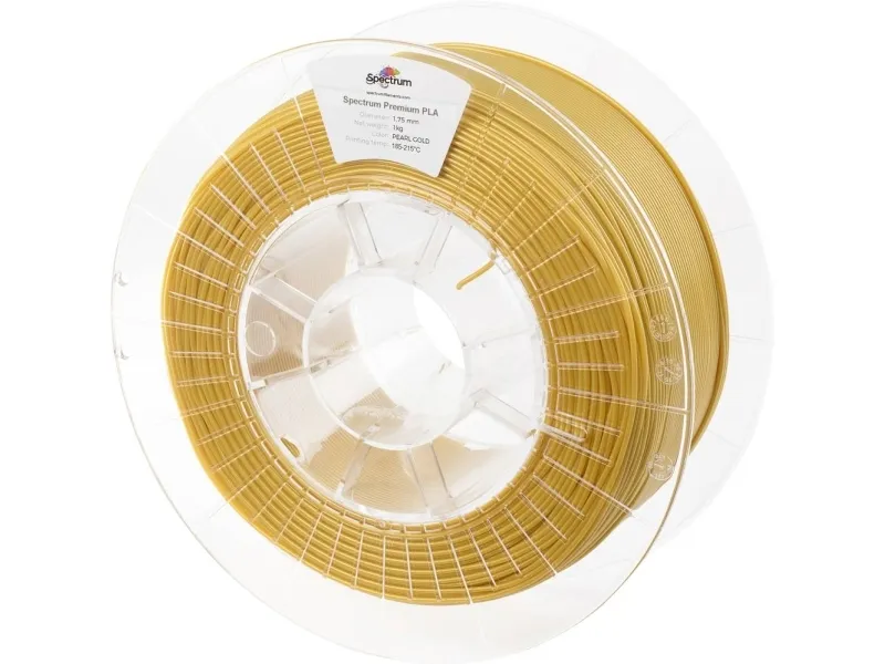 Spectrum 3D Filament / PLA Premium / ⌀ 1.75 mm / Pearl Gold / 1 kg