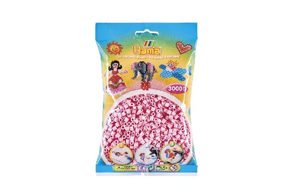 Hama Iron on Beads - Pastel Pink 3000 pcs