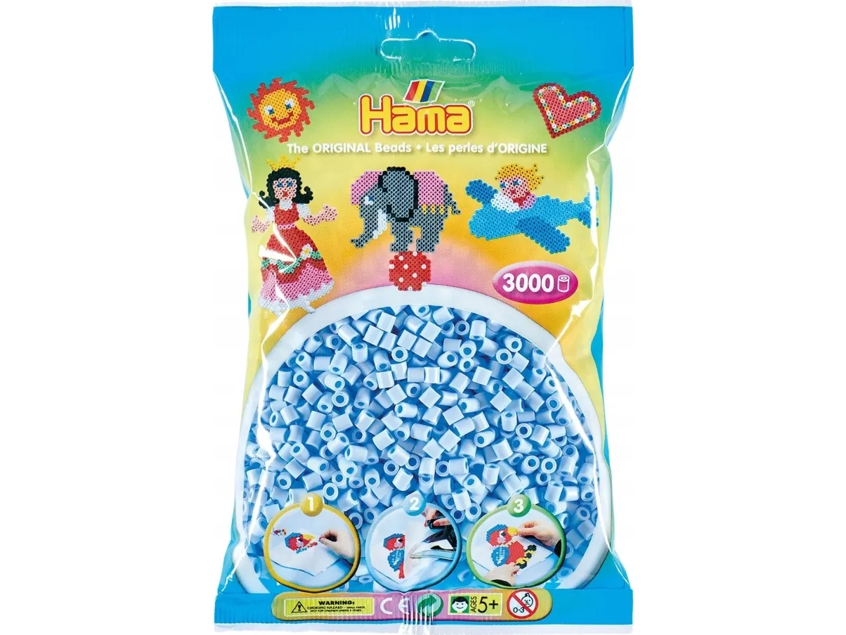 Hama Beads - Pastel Ice Blue 3000 pcs