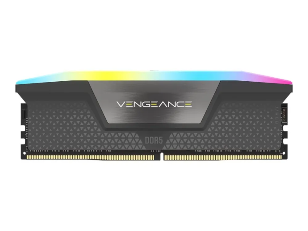 Corsair Vengeance RGB DDR5-6000 - 16GB - CL38 - Single Channel (1 pcs) - AMD EXPO & Intel XMP - Grå med RGB