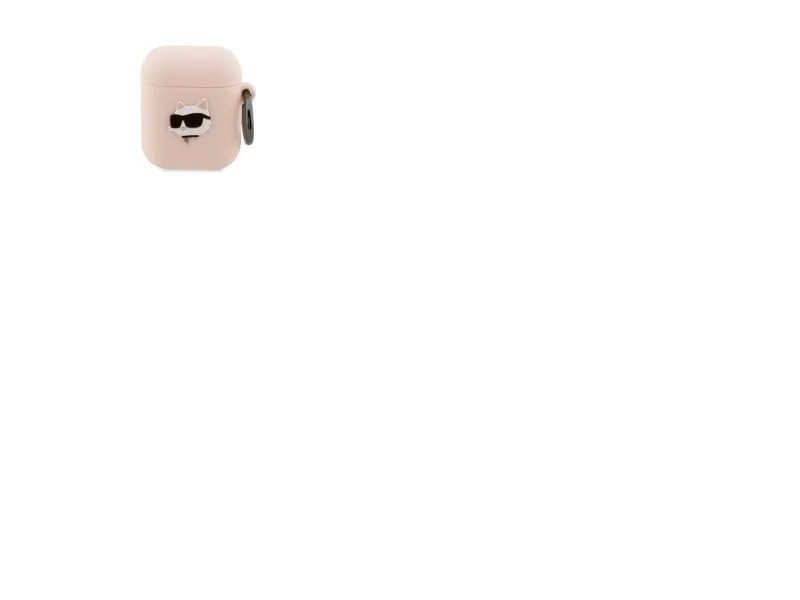 Karl Lagerfeld KLA2RUNCHP AirPods 1/2 cover pink/pink Silicone Choupette Head 3D