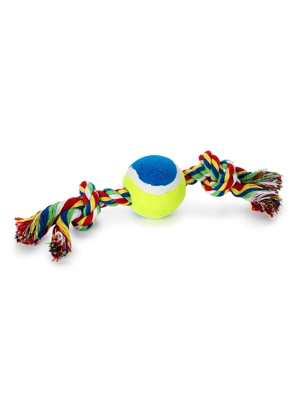 Dogman Rope Toy with Tennis Ball 16mmx30cm