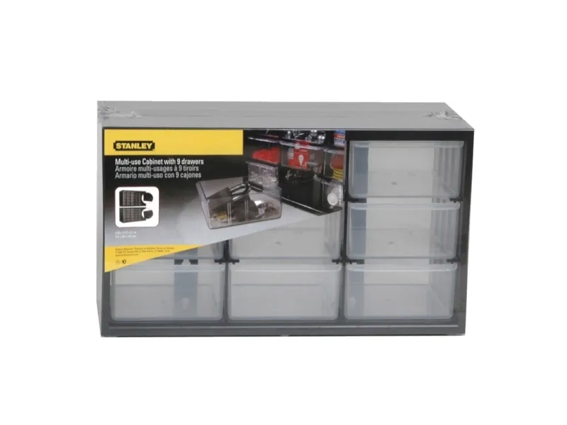 Stanley Storage Box with 9 Compartments Black