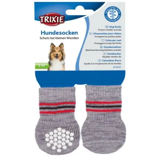 Trixie Dog Socks grey XXS-XS (2 pcs.) non-slip