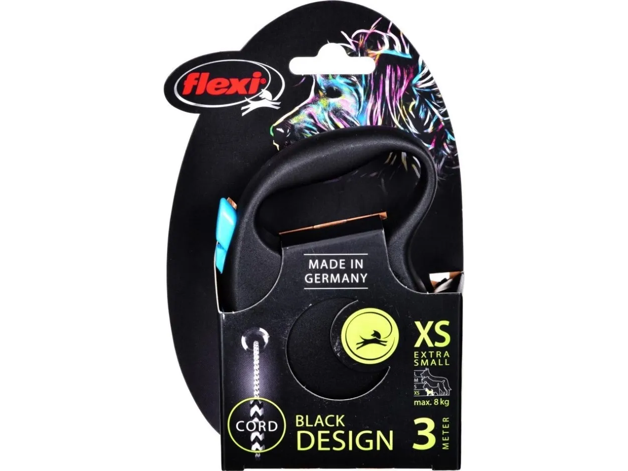 Flexi Black Design XS leash 3 m 8 kg blue