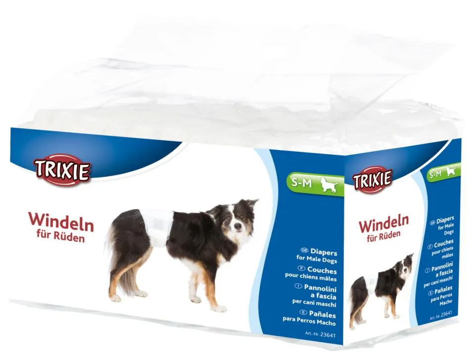 Trixie Diapers for Male Dogs L-XL: 60-80 cm (12-Pack)