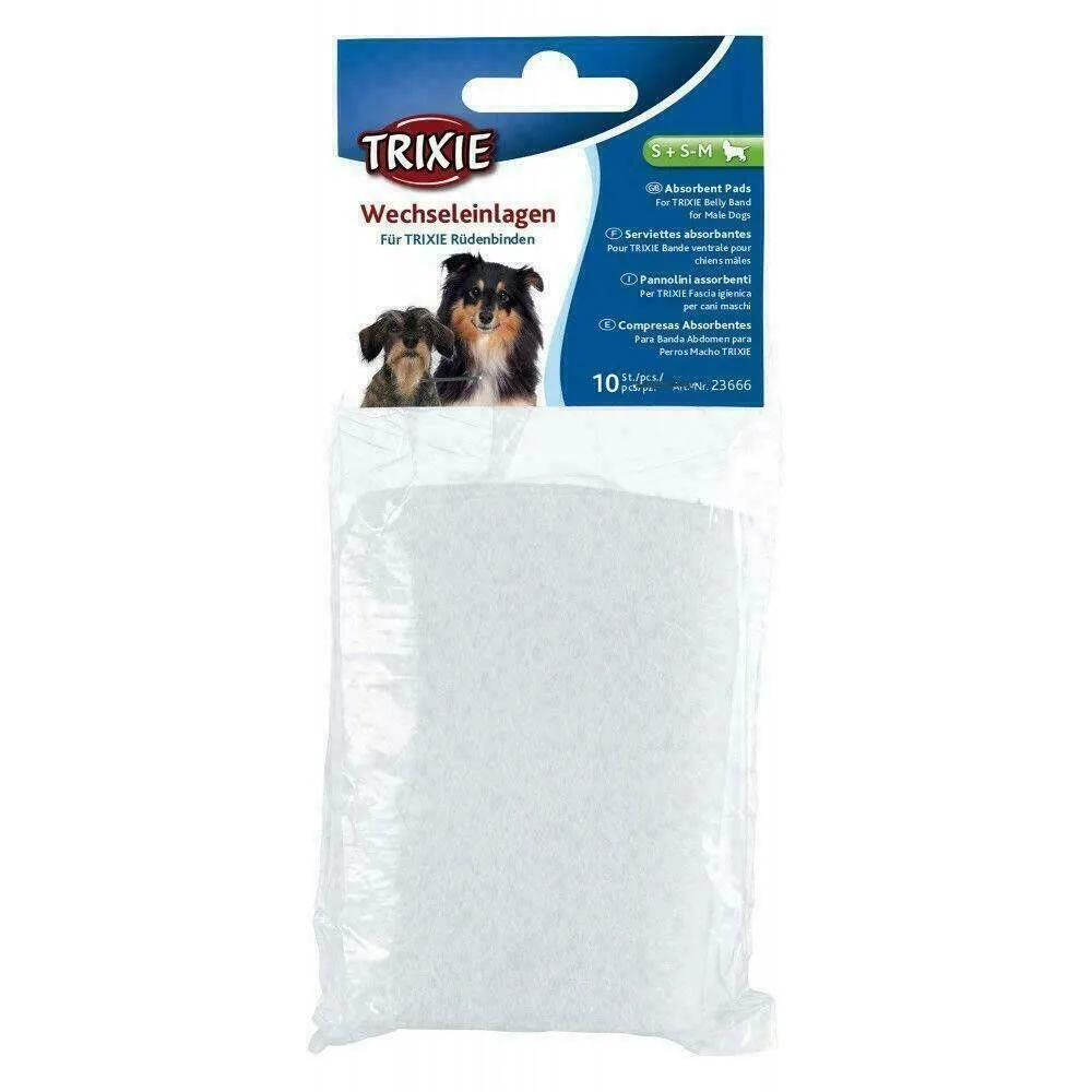 Trixie Utskiftbare absorberende puter for hannhundbleier M (10-pakning)