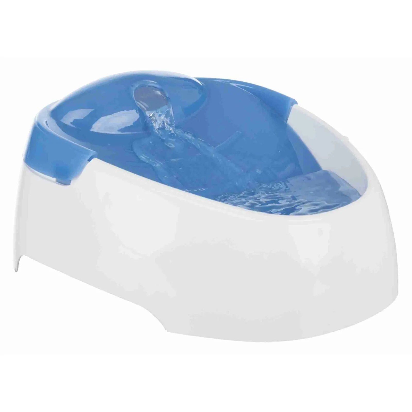 Trixie Drinking Fountain Duo stream plastic 1 l/20 × 12 × 23 cm white/blue