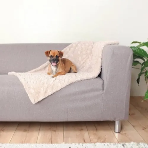 Trixie Cosy blanket structured soft plush 70 × 50 cm beige