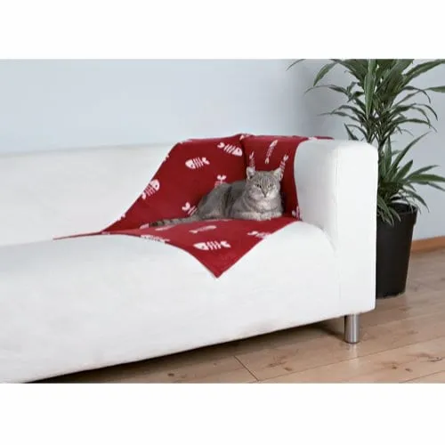 Trixie Beany blanket fleece 100 × 70 cm red