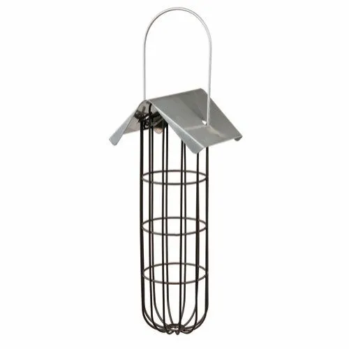 Trixie Fat ball feeder with roof 4 fat balls metal 11 × 25 × 10 cm black