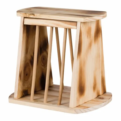 Trixie Hay manger with lid wood/flamed 25 × 22 × 18 cm