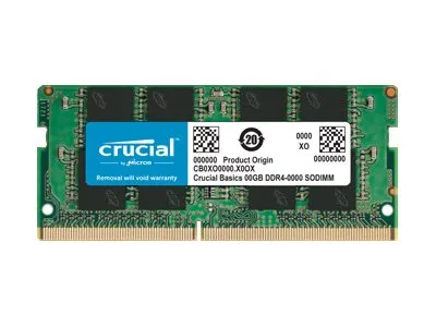 Crucial CB8GS3200, 8 GB, 1 x 8 GB, DDR4, 3200 MHz, 260-pinners SO-DIMM