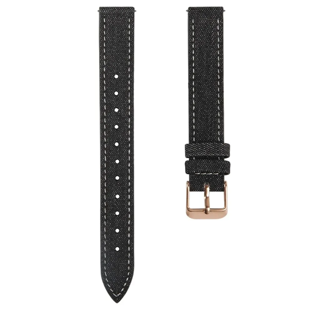 KALEBOL Garmin Lily 2 Armbånd i linskinn med justerbar håndleddsrem - Svart