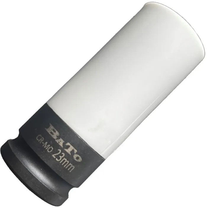 BATO Kraftpipetopp tynn vegg med plastbeskytter 1/2" x 23mm. 6kt. Hvit.