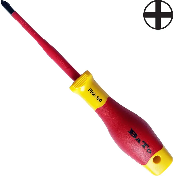 BATO Skrutrekker 1000V. PH2 slim x 100mm.