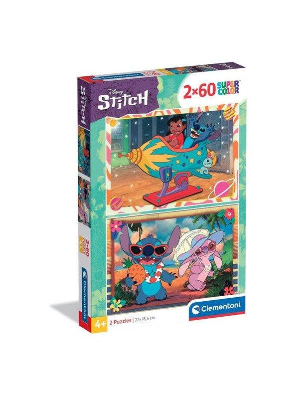 Clementoni Disney Stitch Super Colour Puzzle (2x60)
