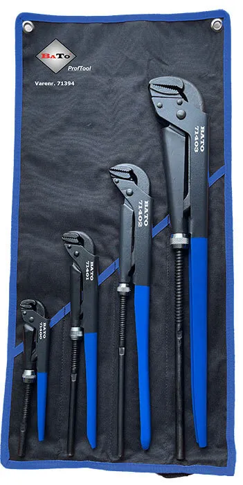 BATO Rørtangsett 3/4" 210mm - 1" 320mm - 1.1/22 425mm - 2,1/2" 560mm. 90gr. 4 deler.