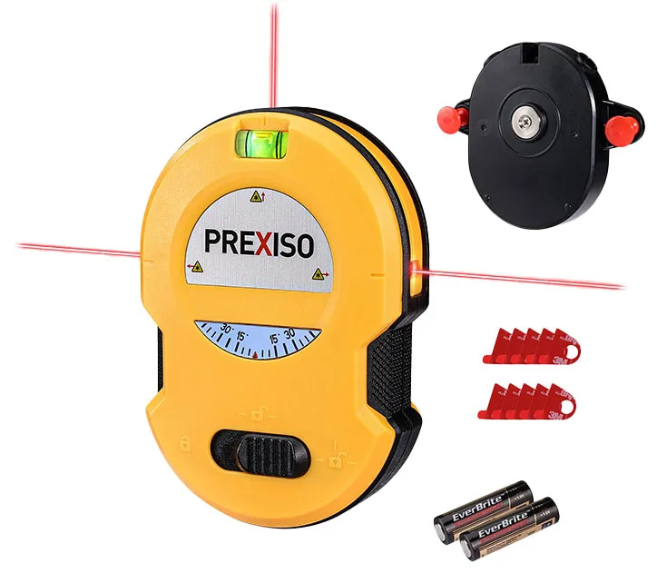 PREXISO PLV2 Multi Krysslaser Vater med roterbart magnetisk veggfeste 10m.
