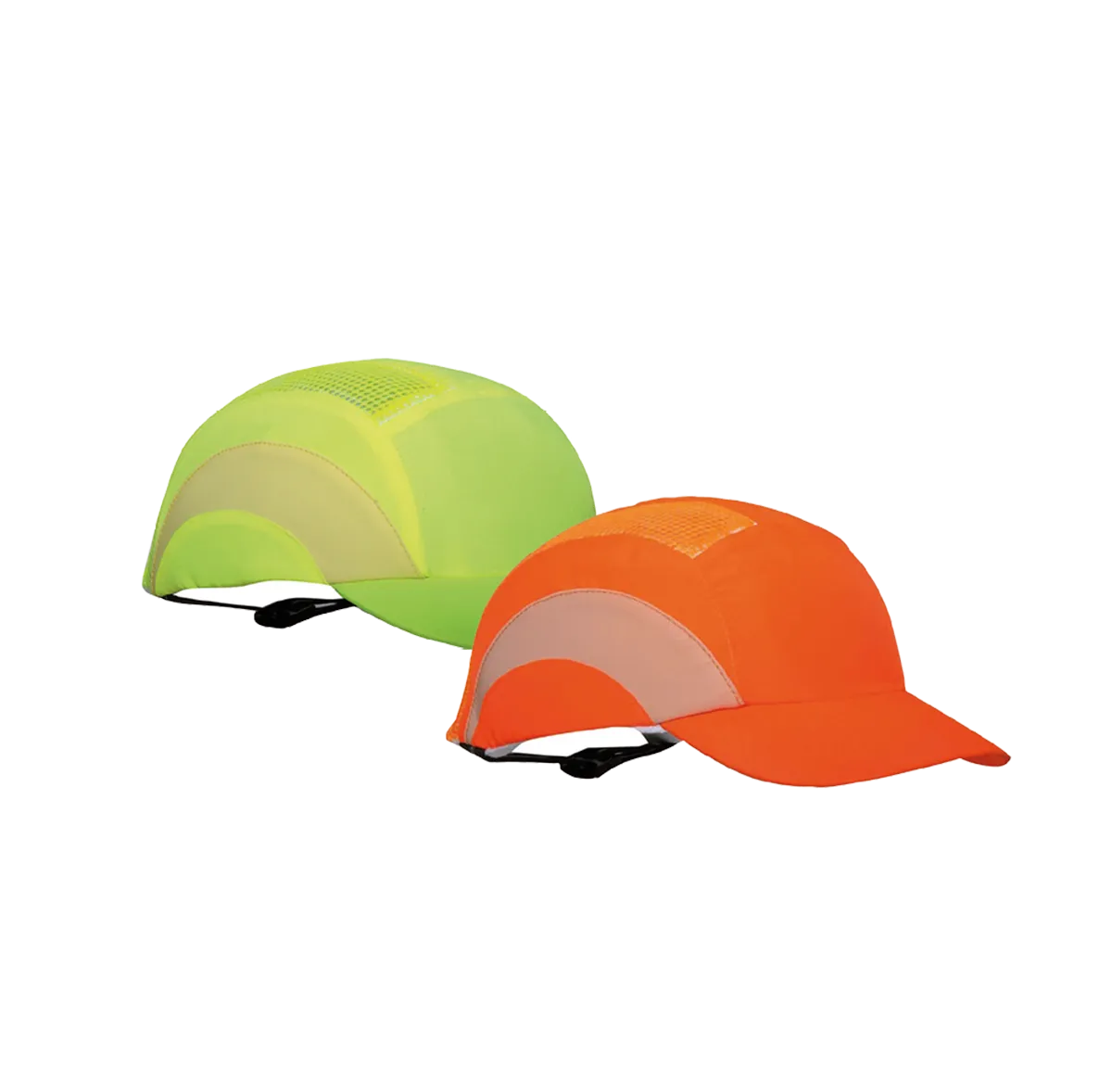 Støtdempende caps JSP A1+ med 5 cm brem, høy synlighet gul