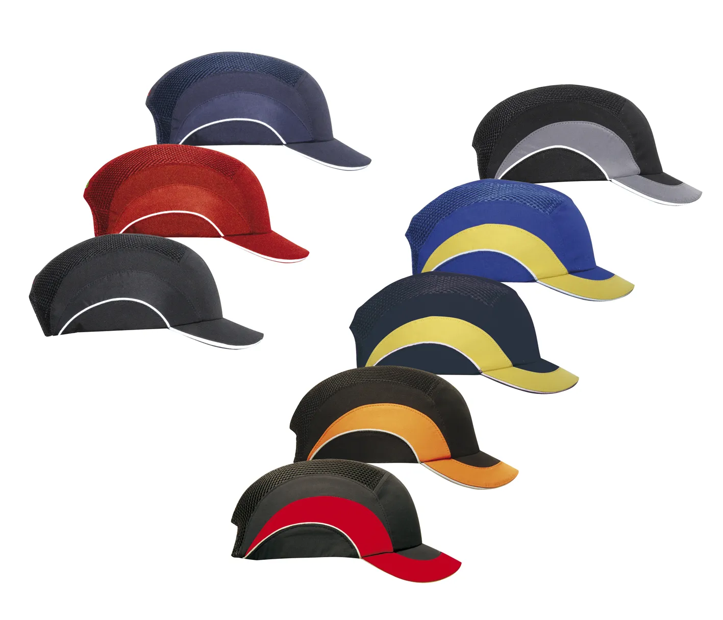 Bump Cap JSP A1+ m 5 cm skygge, Sort