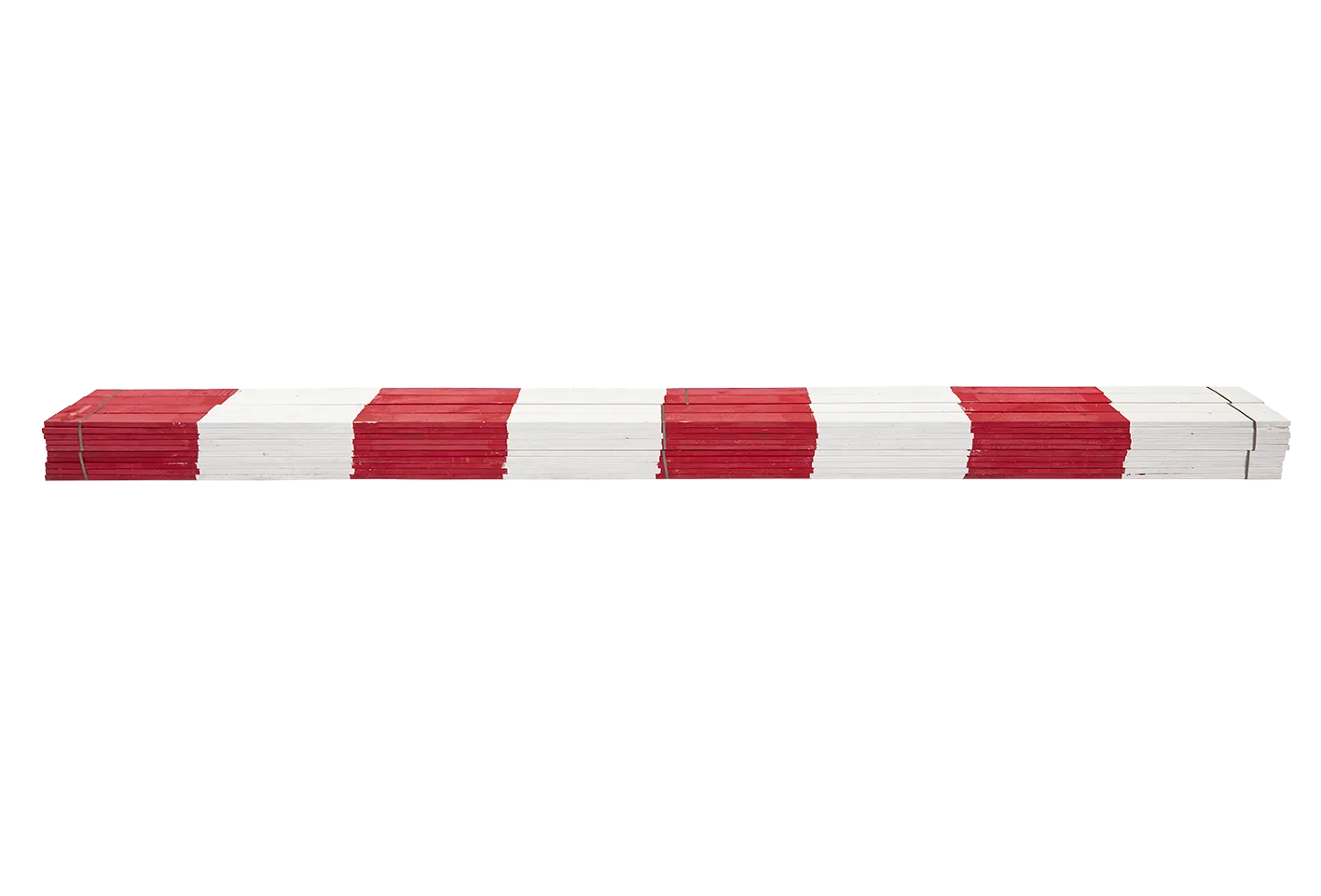 Avsperringslist tre rød/hvit, 20x70x4000 mm