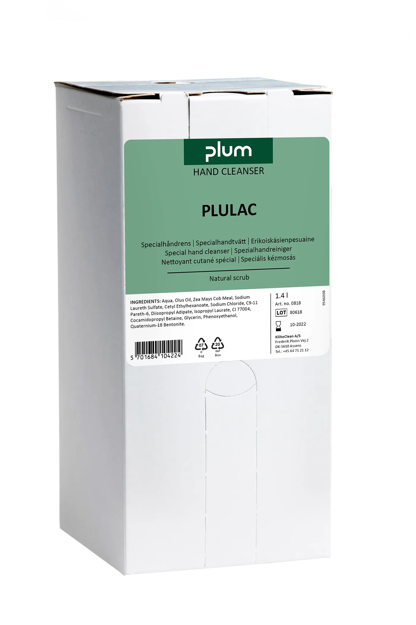 Håndrens Plum Plulac, 1,4 l bag in box til Multi-Plum
