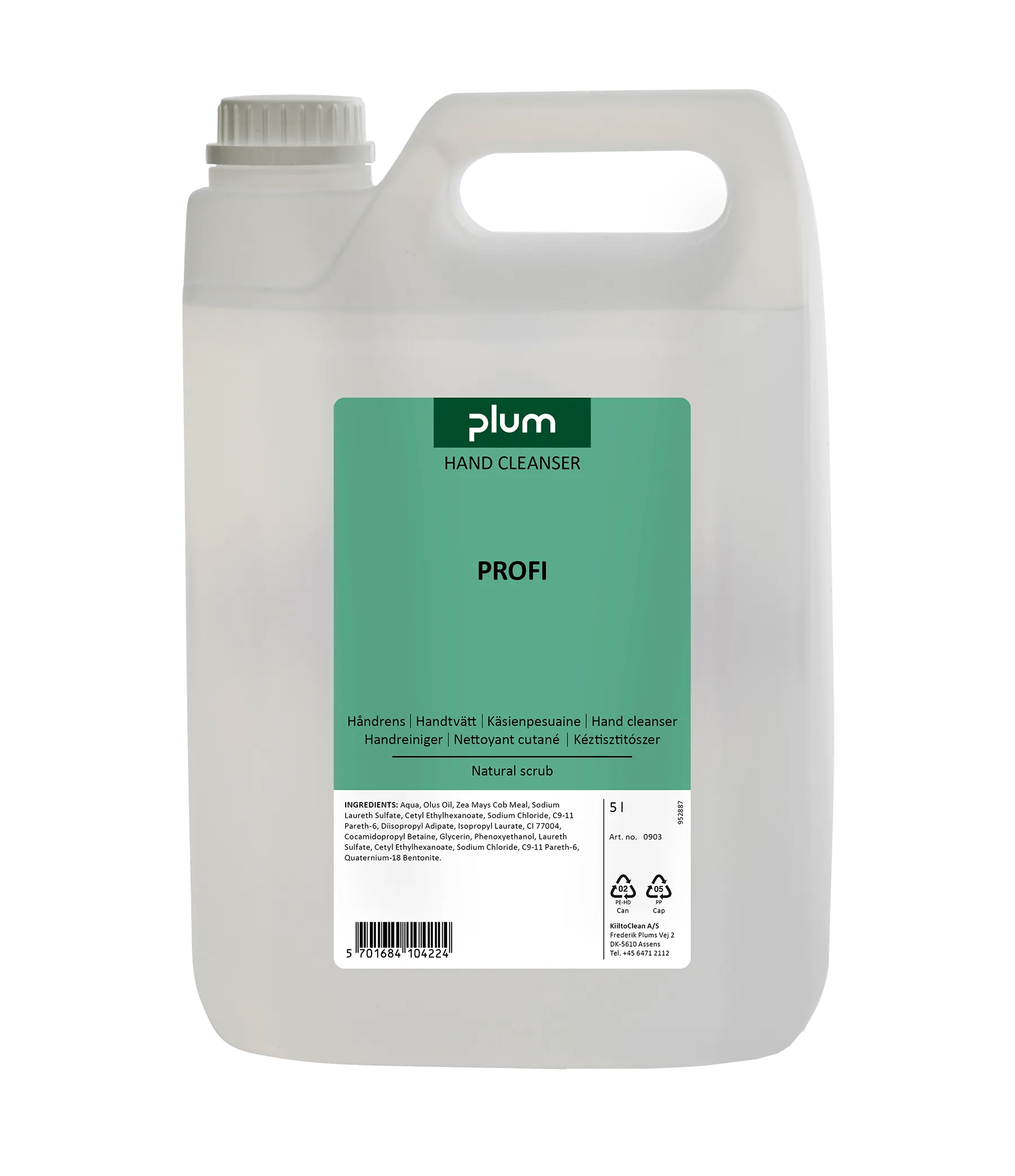 Håndrens Plum Profi, 5 l plastkanne inkl. pumpe