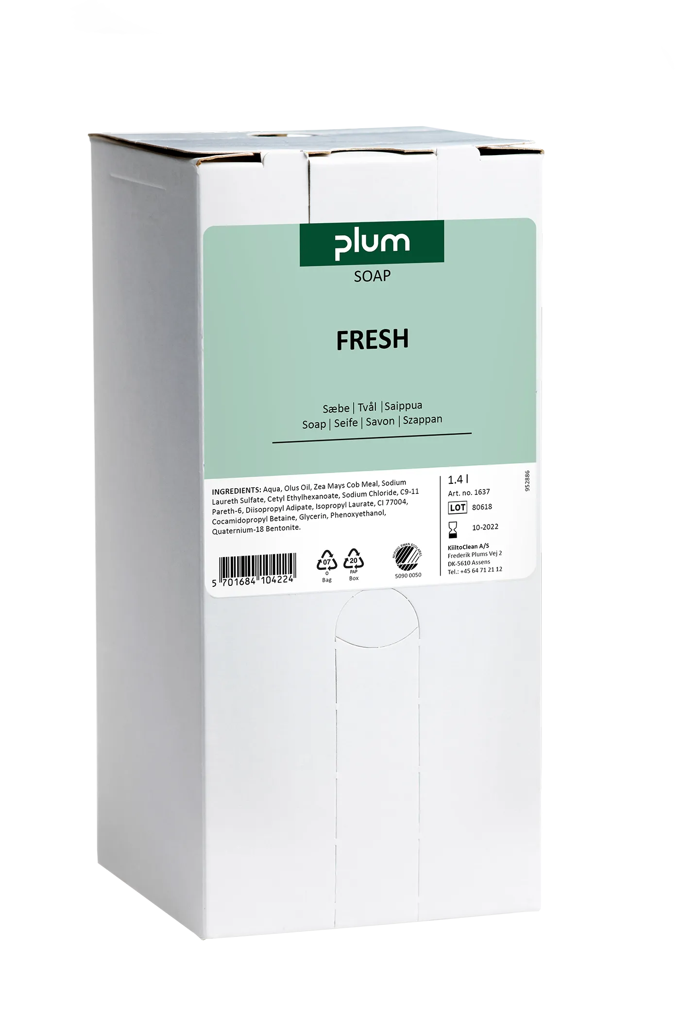 Såpe Plum Fresh, 1,4 l bag-in-box til Multi-Plum