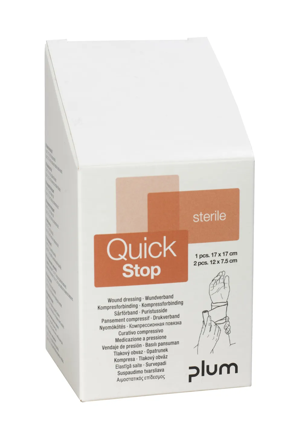 Kompresjonsbandasje Plum QuickStop, refill, pakke à 3 stk