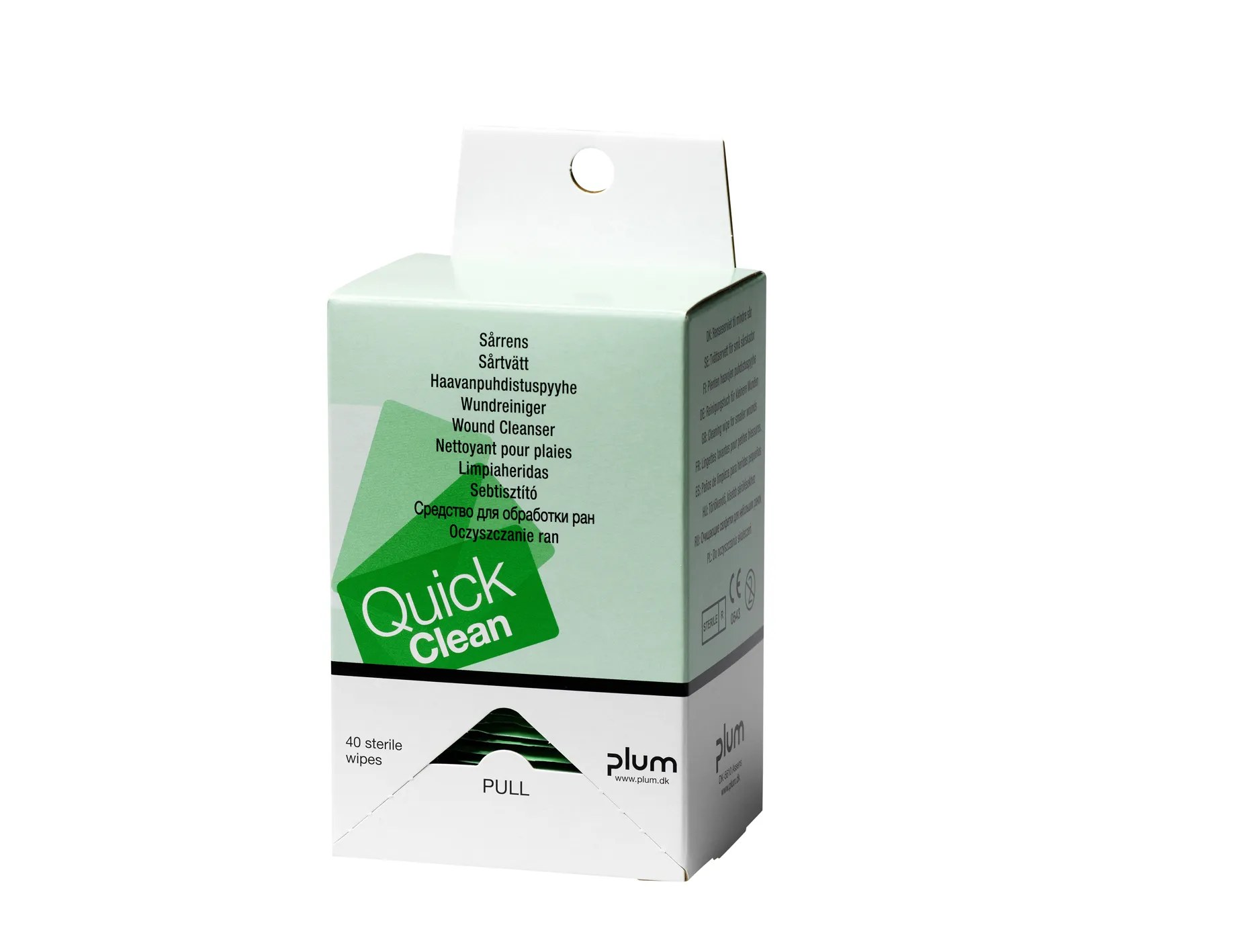 Renseserviett Plum QuickClean refill, pk à 40 stk sårrenseserviett