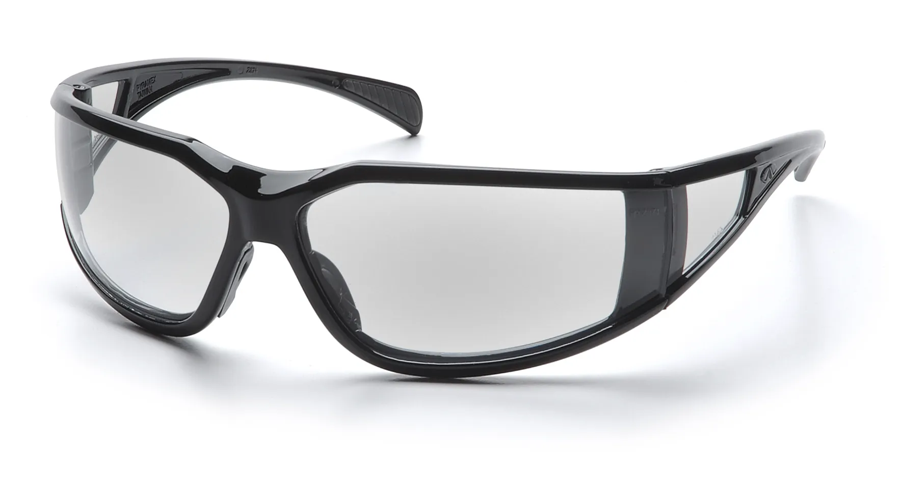 Brille Pyramex Exeter, Sort innfatning, klar linse