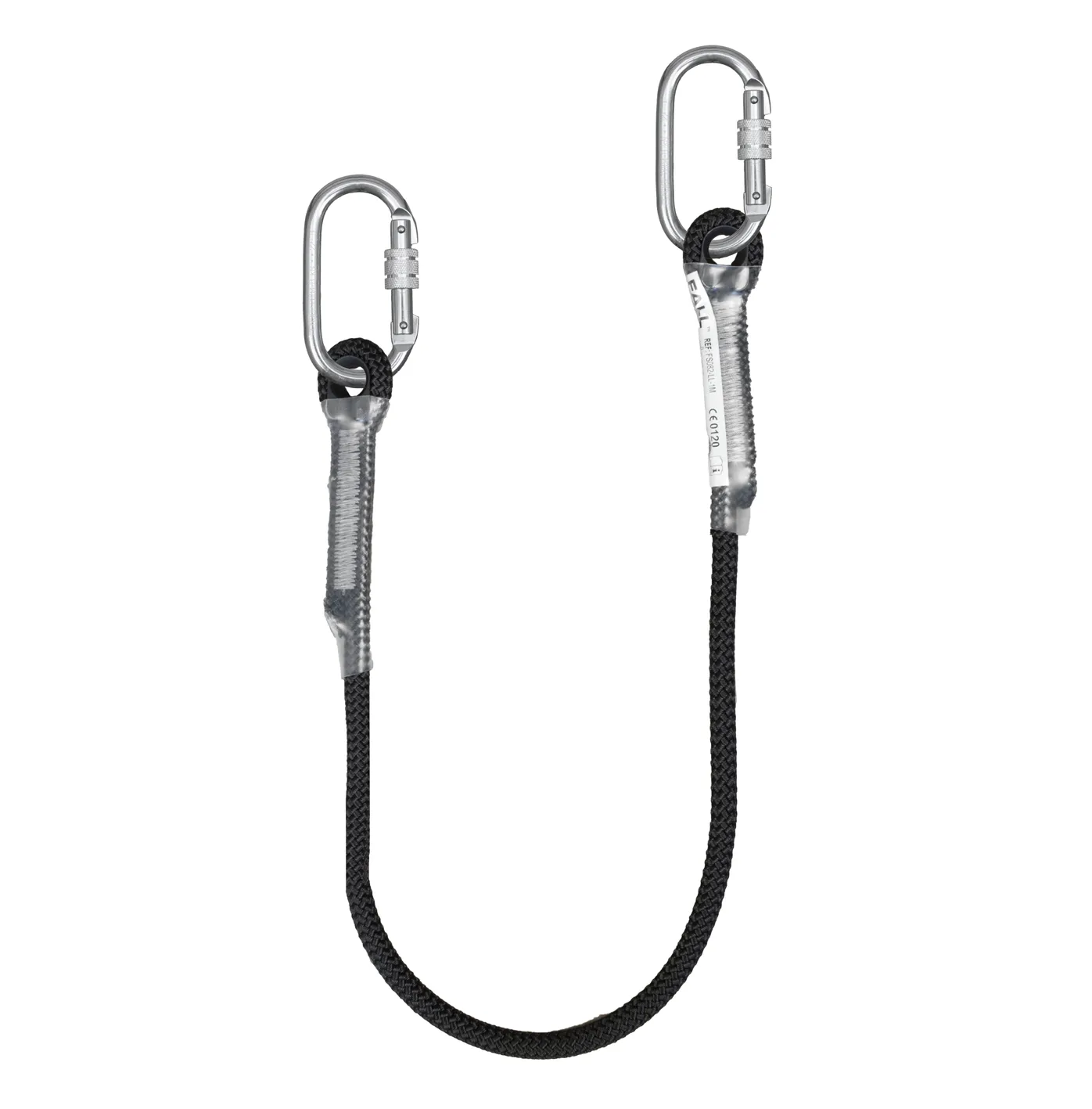 Støtteline 1,5 m FallSafe FS082, med 2 karabinkroker