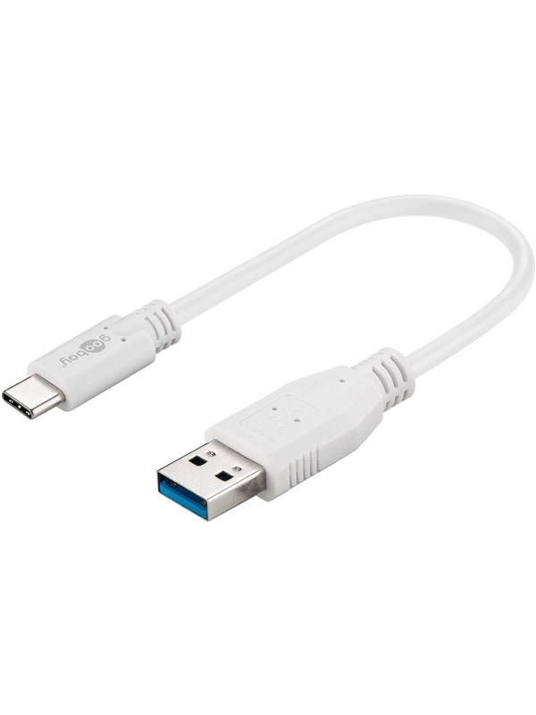 Pro USB-A <-> USB-C - 0.2m - USB 3.0 - Hvit