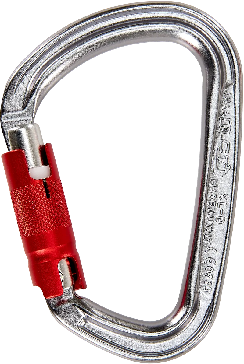 Karabinkrog 28 mm CT Skylotec XL-D TG, triplelås, alu, 28kN, sølv/rød