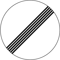 Vegskilt - Opphør av forbud C59, EG 3 RF, Ø70 cm, 1-sidig
