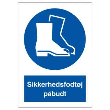 SKILT - Vernesko påbudt, Plast, A5, 148x210mm