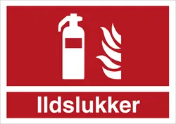 SKILT - Brannslukker, Plast, A4, 210x297mm