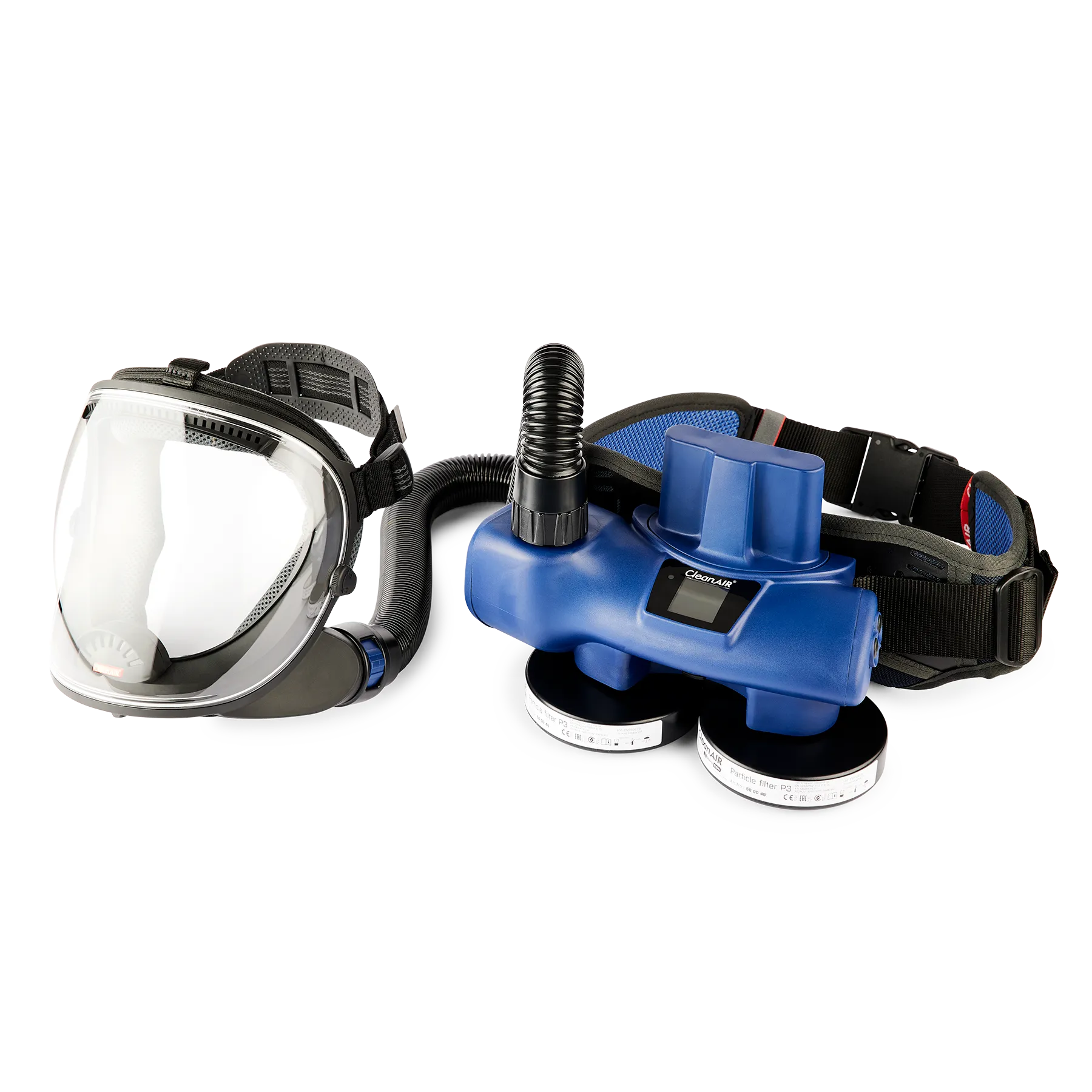 Ready2Work CleanAir Chemical 2F, sæt med Unimask skumtætning og heavyduty batteri