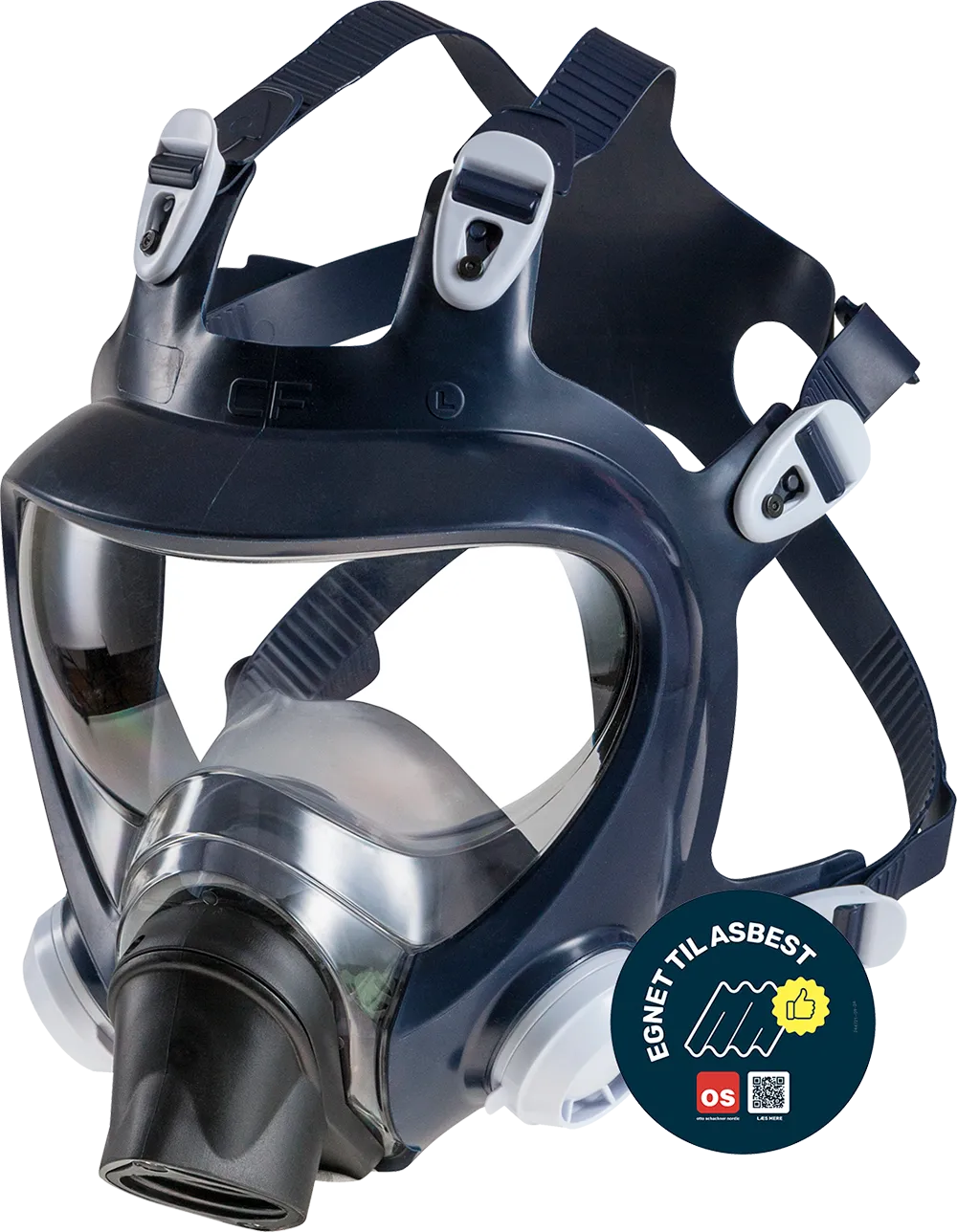 Helmaske Shigematsu CF02, CleanAir str. L, DIN-gjenge