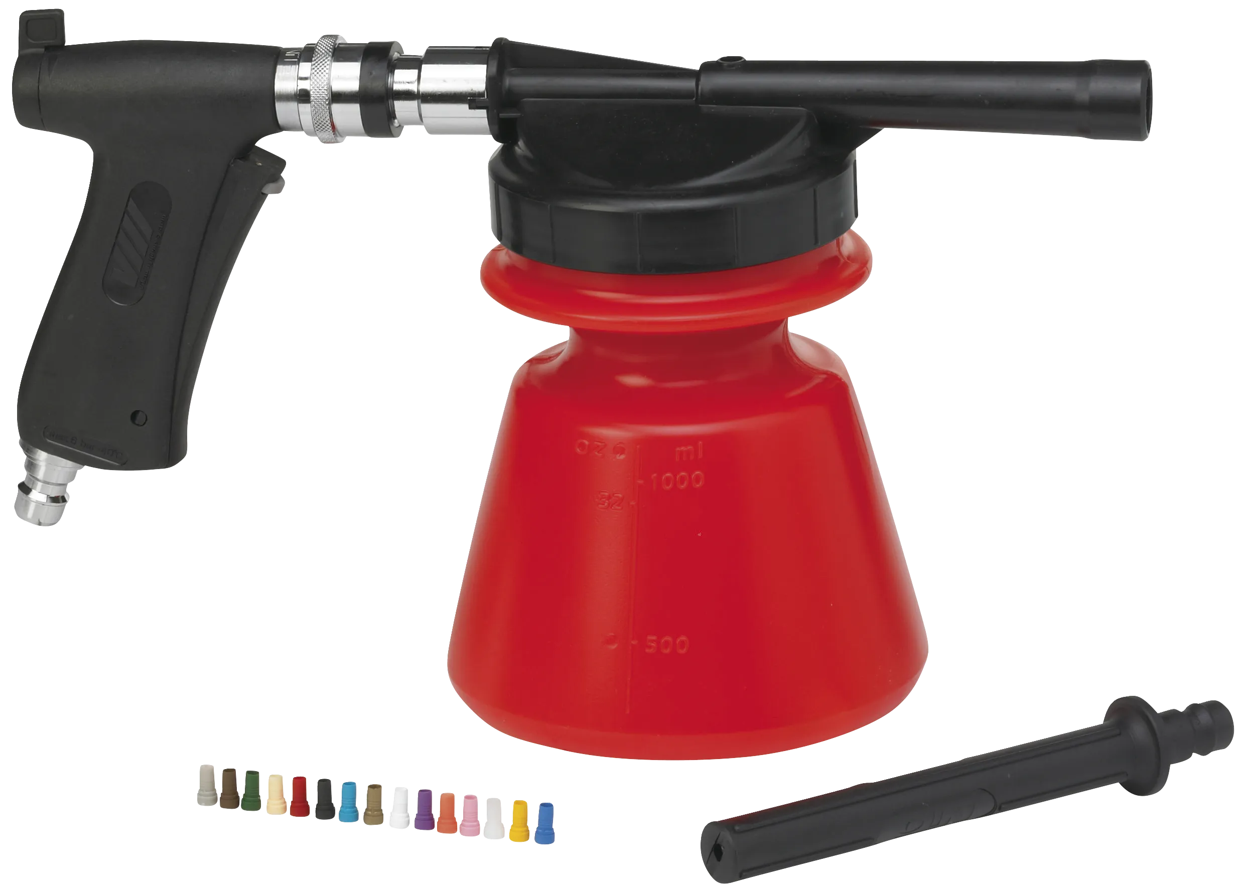Skumsprøyte med strålerør, 1/2" 1,4 liter rød